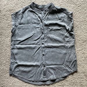 Calvin Klein Gray short sleeve button down